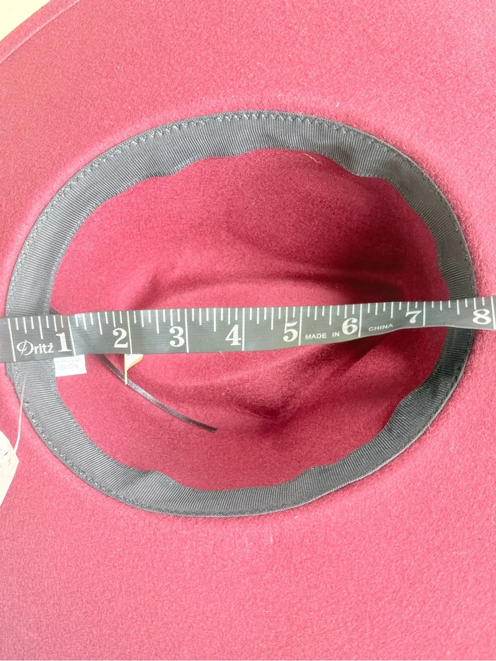 Burgundy Wool Wide‑Brim Hat – Boutique Style Fedora